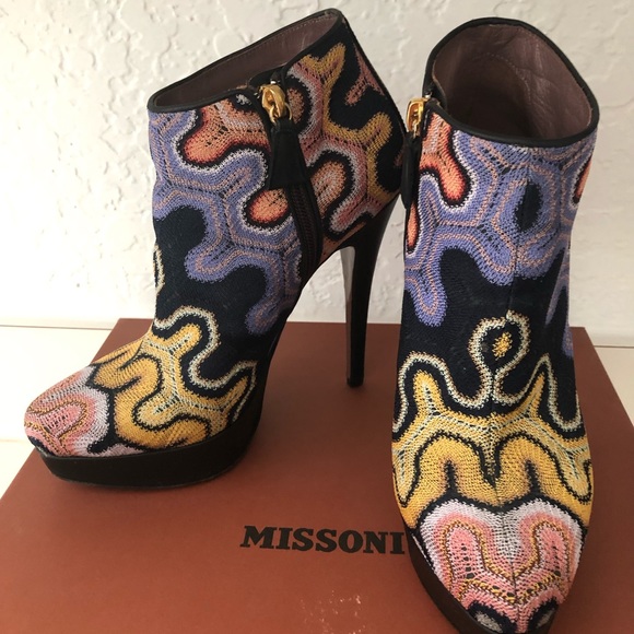 Missoni Shoes - MISSONI Baladera Platform multicolor bootie